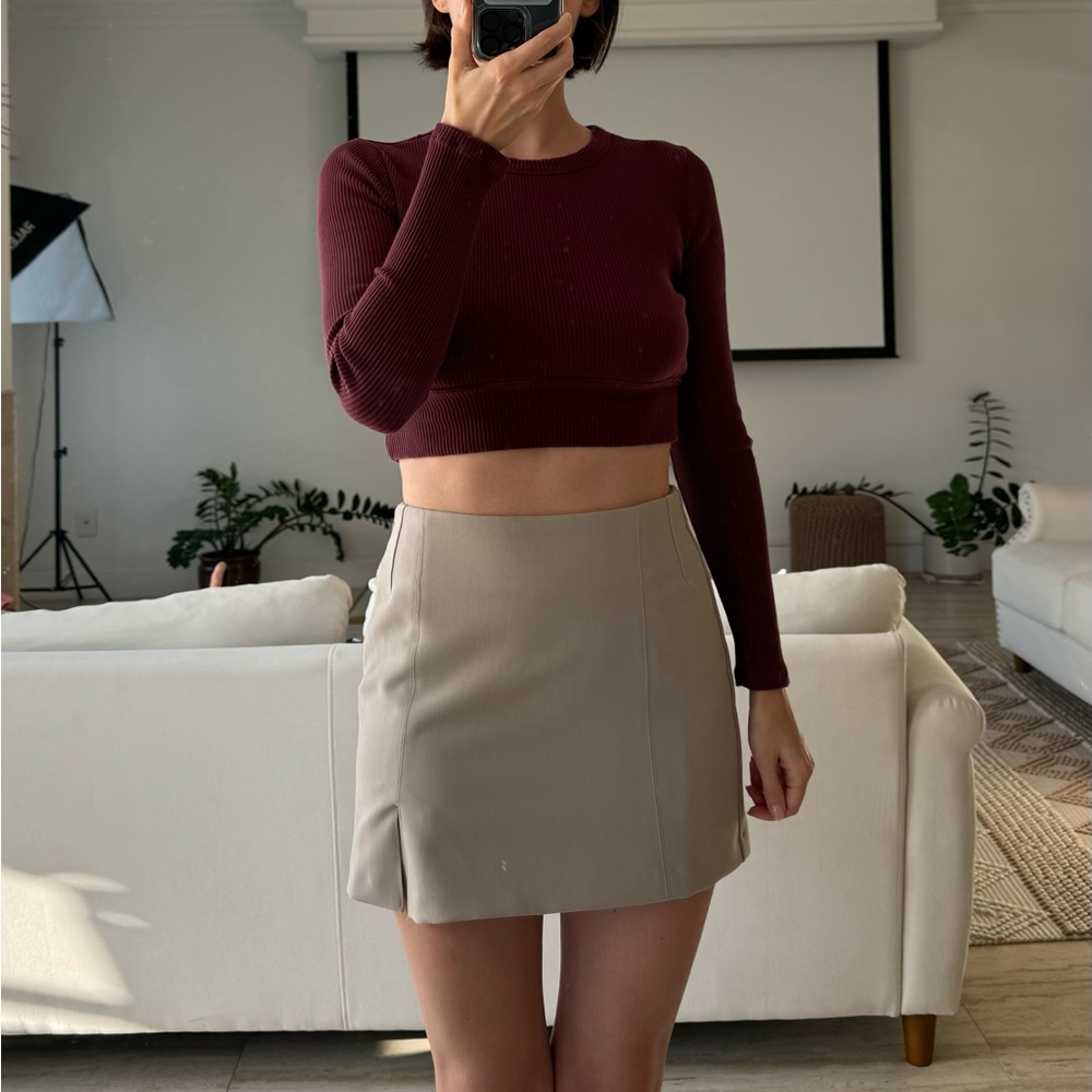 Zara cotton mini skirt